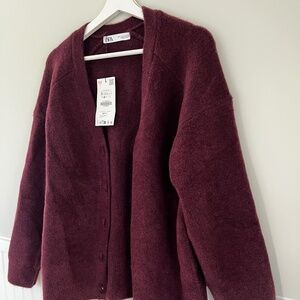 Zara Burgundy Cardigan